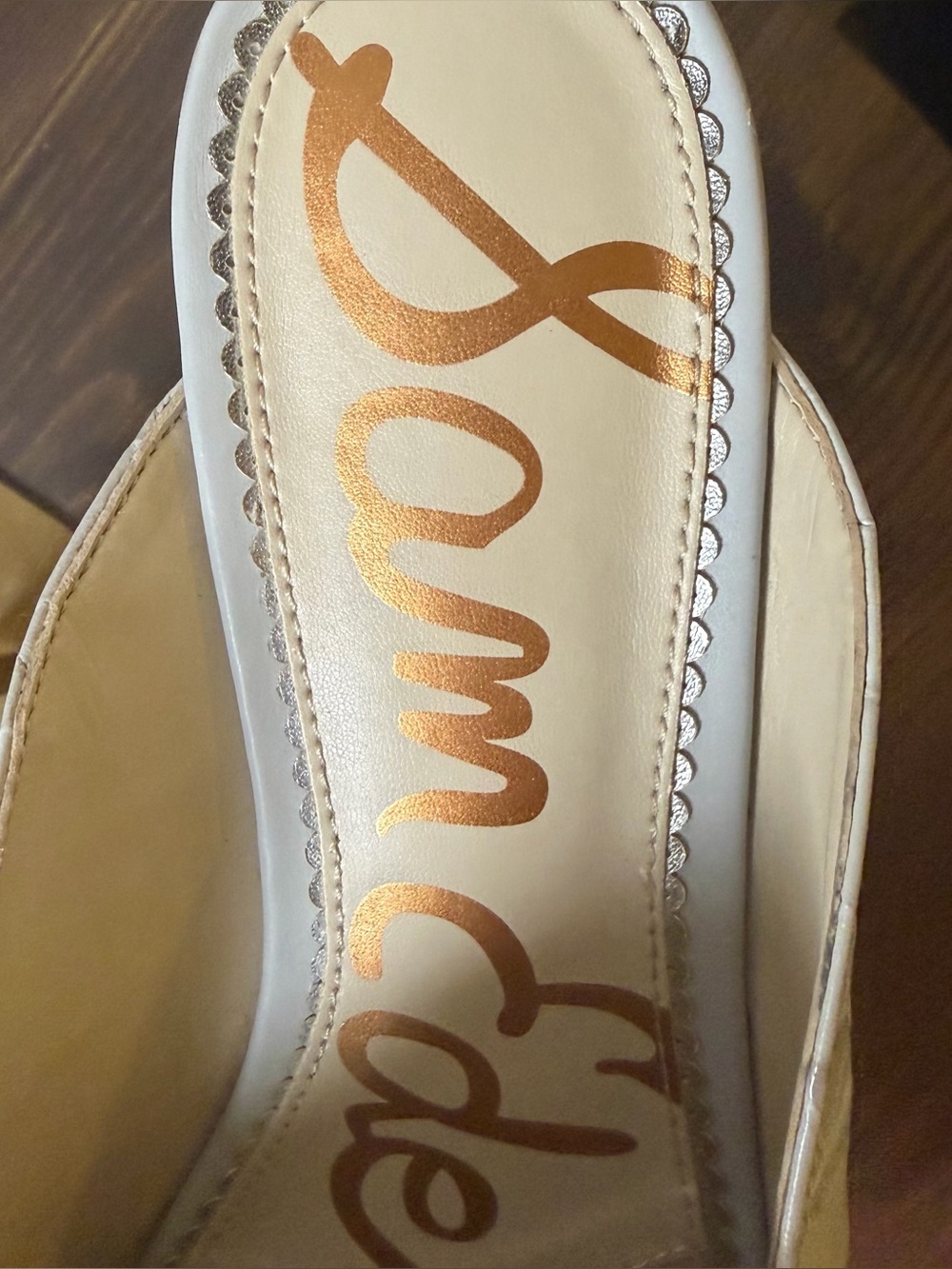 Sam Edelman Linnie Bit Mule White Croc Leather Loafers Size 8.5 - Picture 7 of 9
